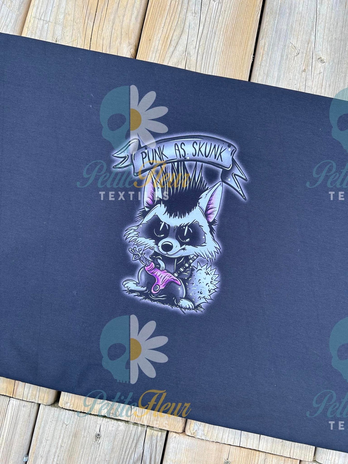 Panneau enfant moufette punk as skunk