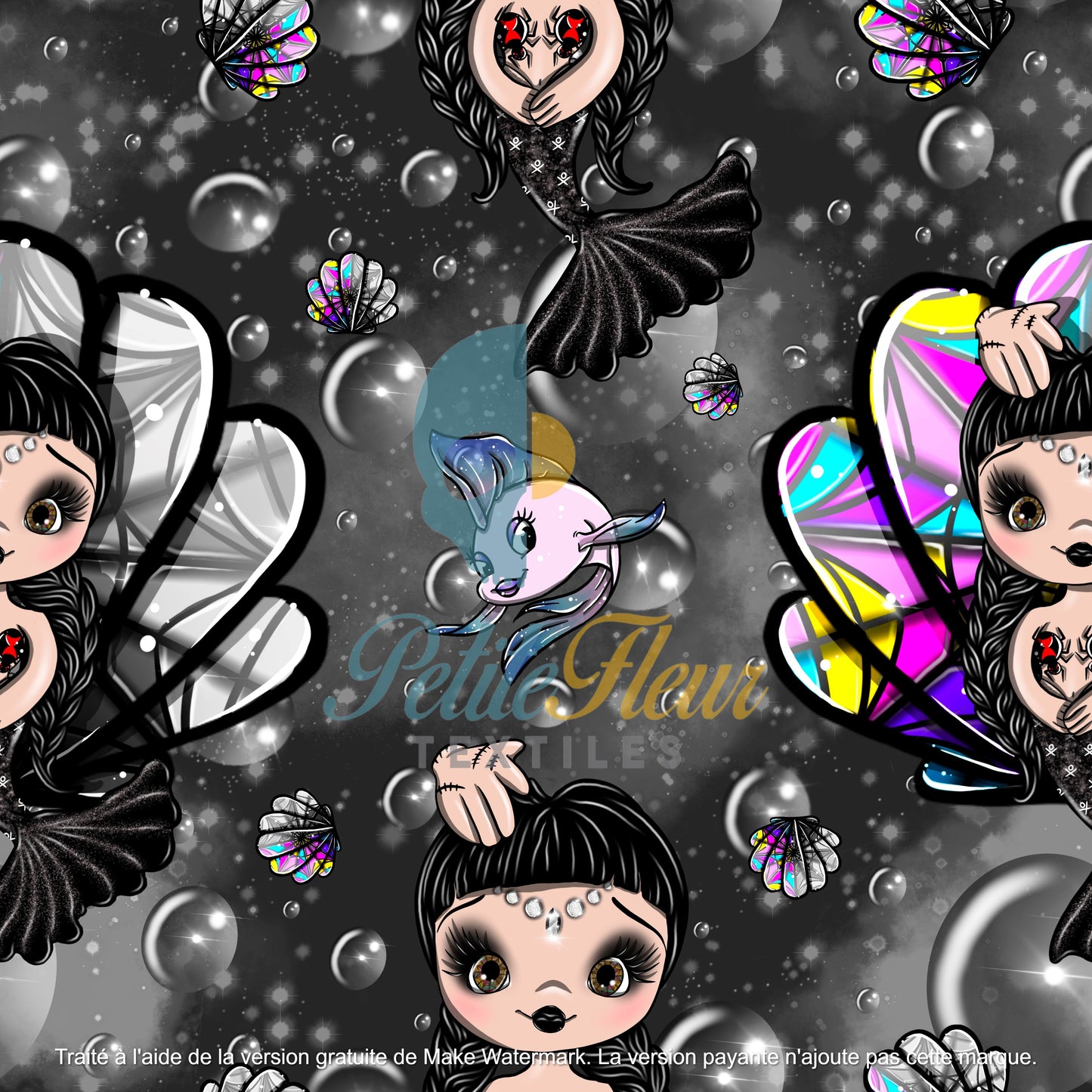 Coton spandex sirène