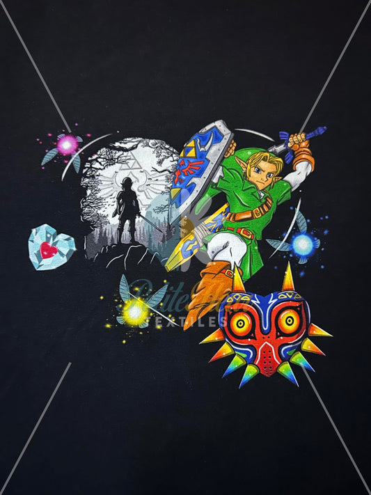 Blue pitou panel - Cotton Spandex