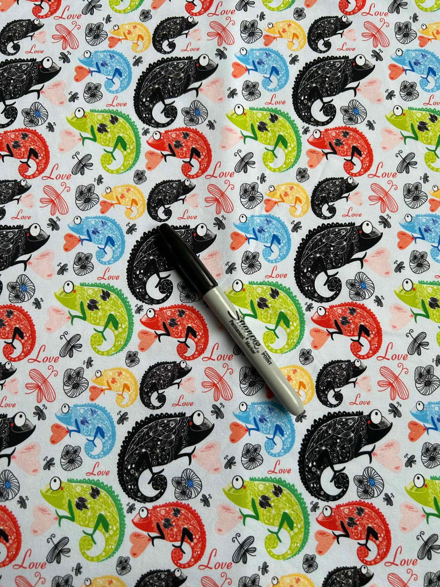 Coton spandex - Caméléon d'amour