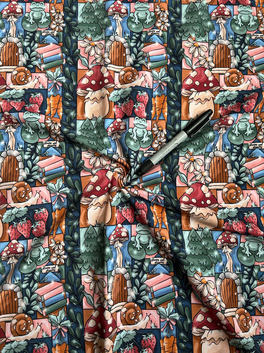 Coton spandex - Cottage Patchwork