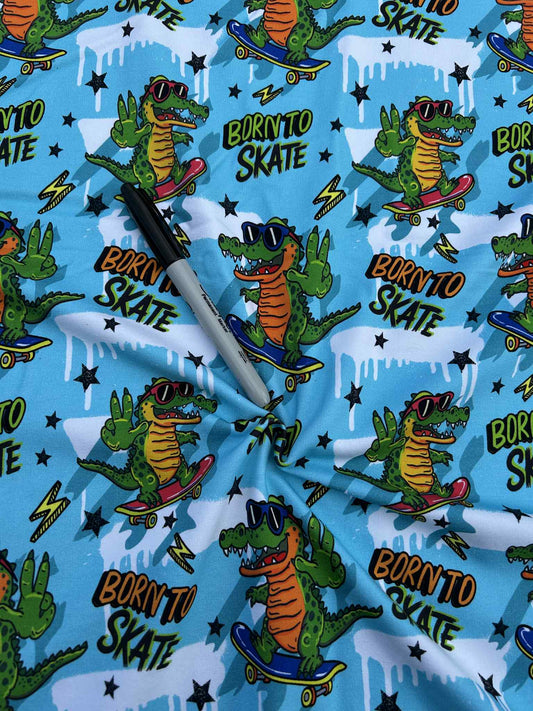 Brushed French Terry Dino biker