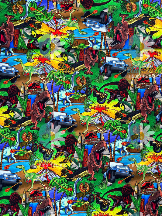 Coton spandex - Dino Park