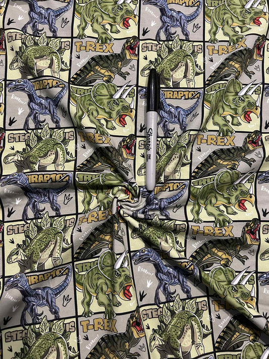 Coton spandex - Dinosaures