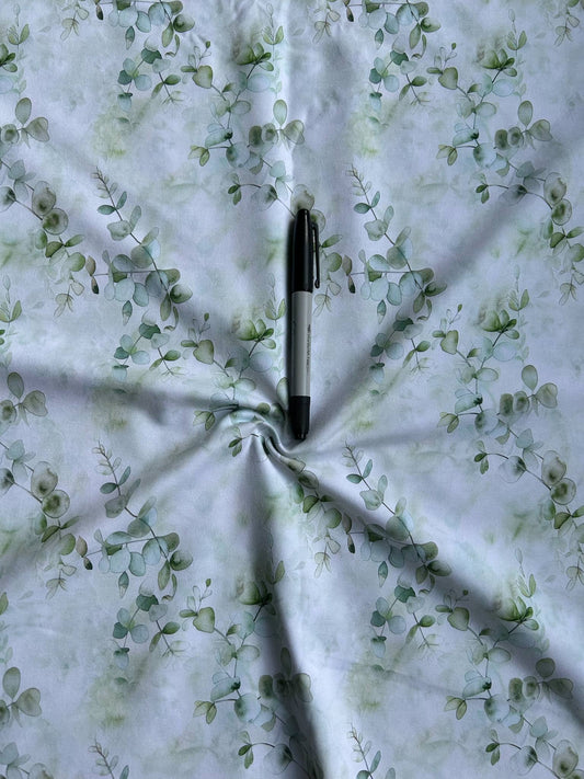 Coton spandex - Douceur d'eucalyptus