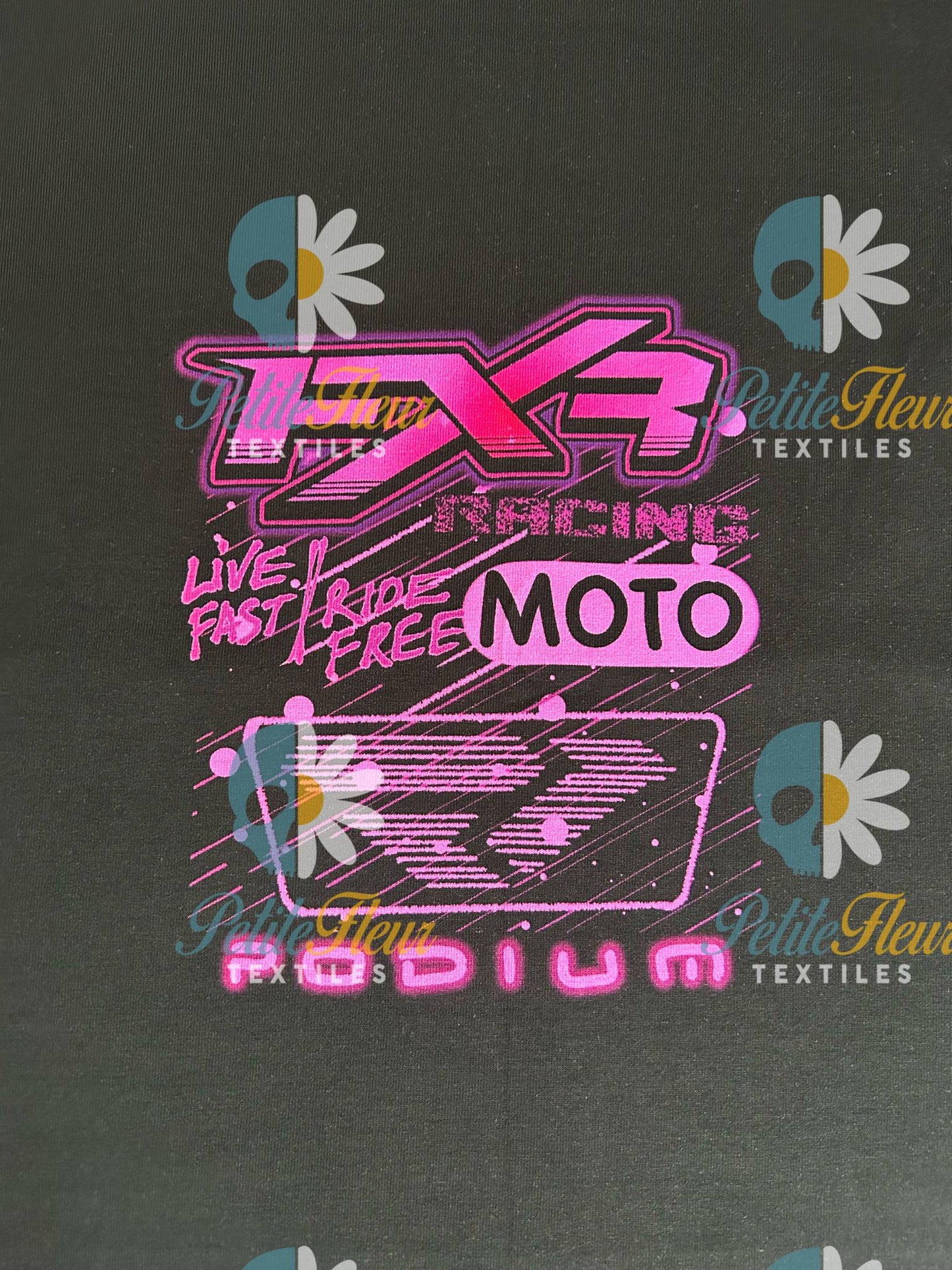 Blue pitou panel - Cotton Spandex