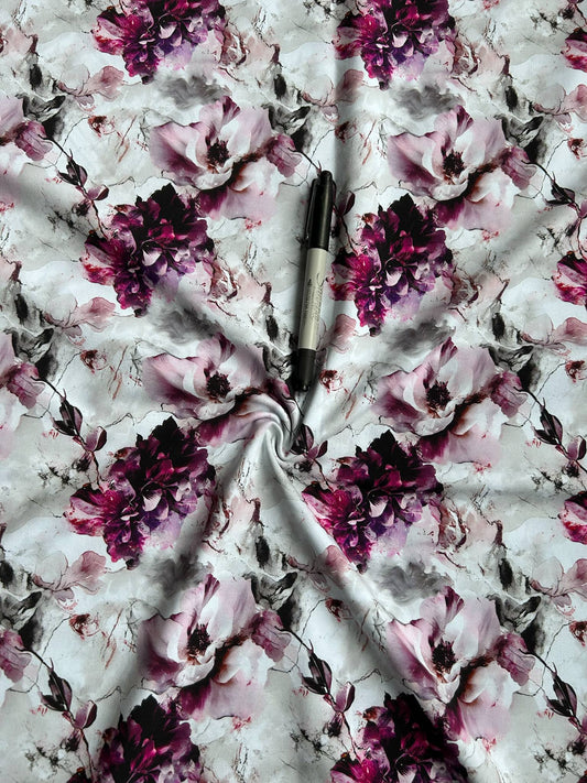 Coton spandex  - Fleur de grès