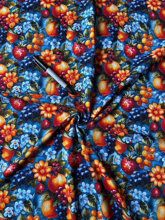 Coton spandex 220 gsm - Fruits estivaux