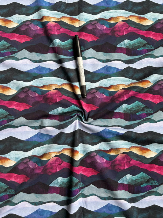 Coton spandex 220 gsm - Montagnes abstraites