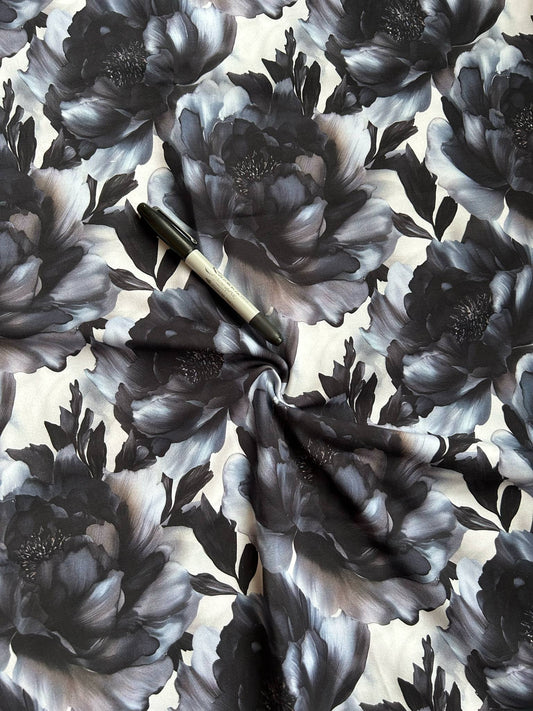 Coton spandex - Pivoine luxueuse