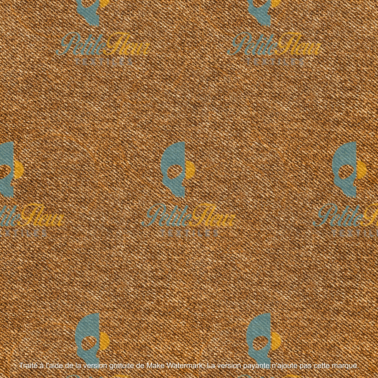 Coton spandex - Effet denim bronze 20