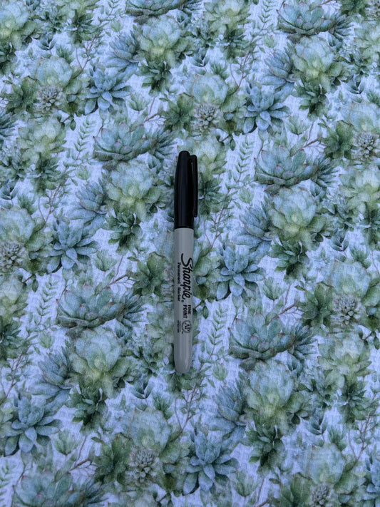 Waffle knit - Succulentes vertes