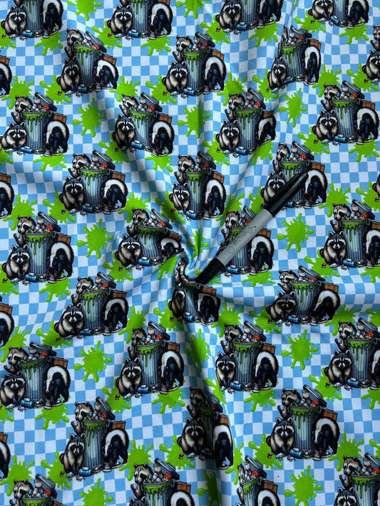 Coton spandex - Trashy Raccoon