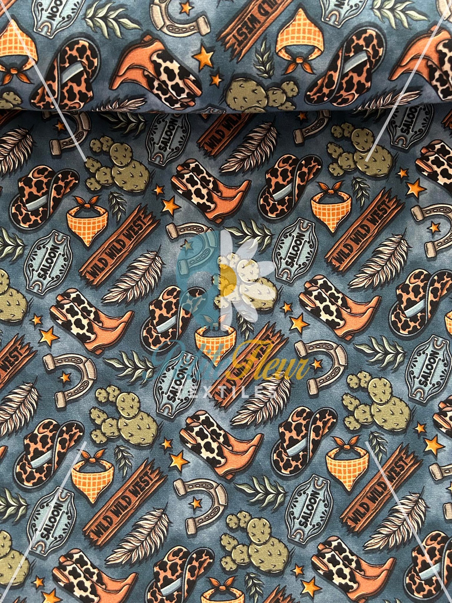 Brushed French Terry Dino biker