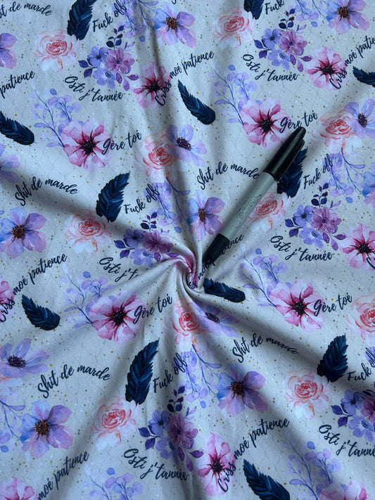 Coton spandex - Floraison rebelle