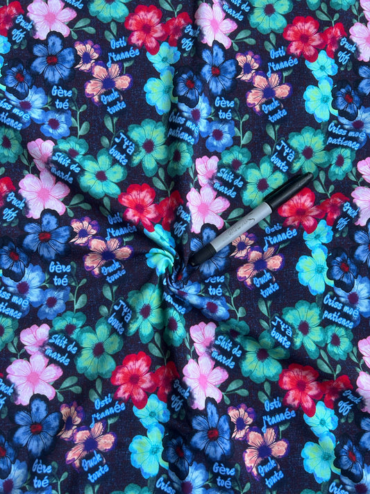 Coton spandex - Floral pour adulte