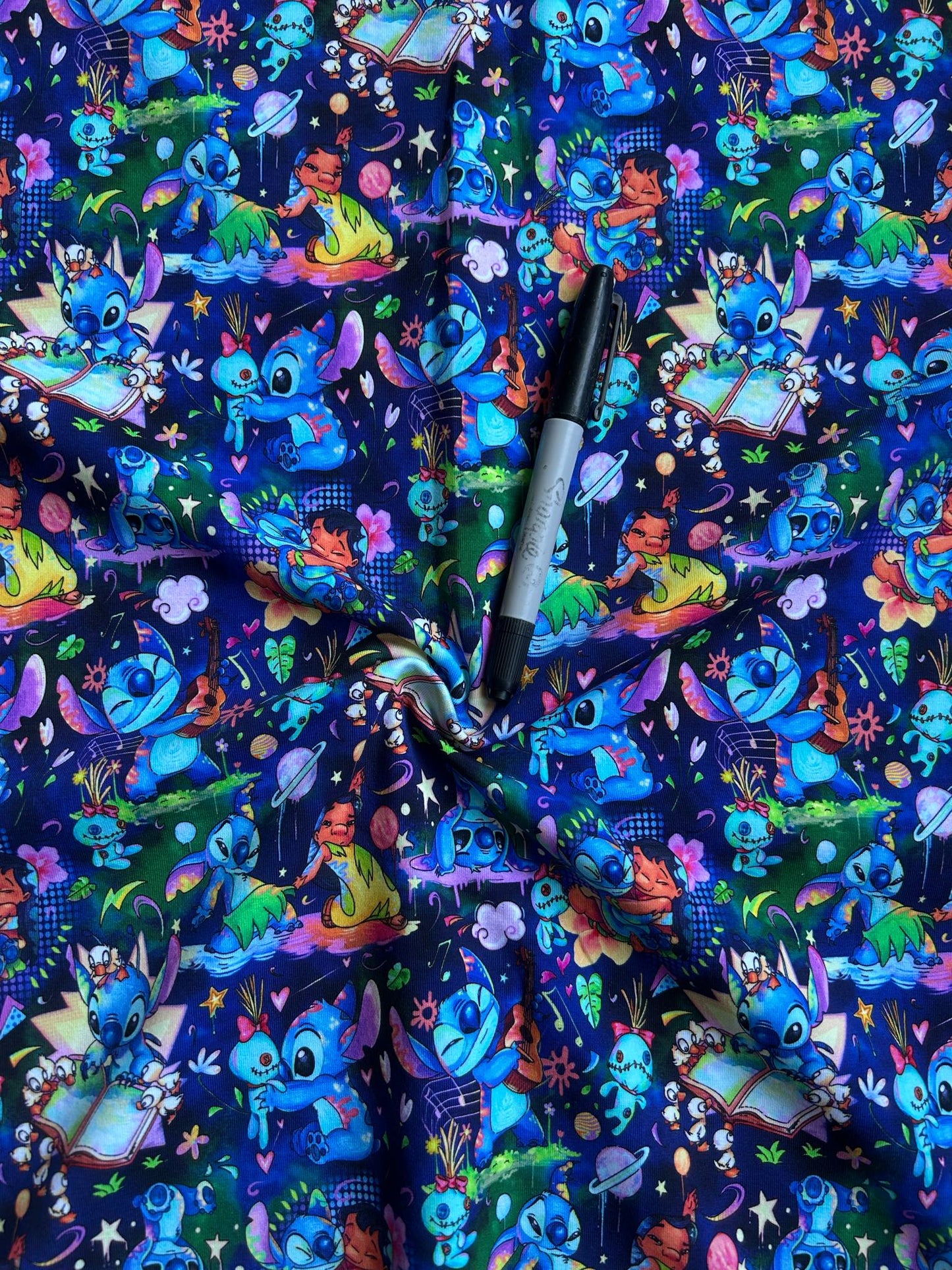 Coton spandex - Fun dans l'espace