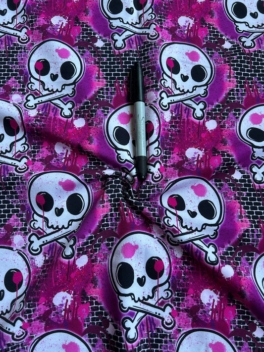 Brushed French Terry Dino biker