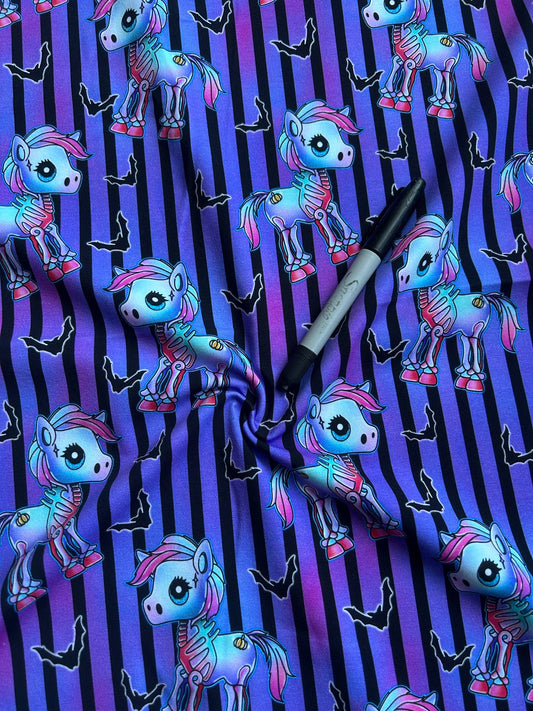 Coton spandex - Spooky Poney