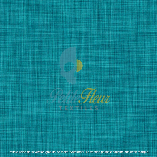 Aqua linen effect printed cotton spandex