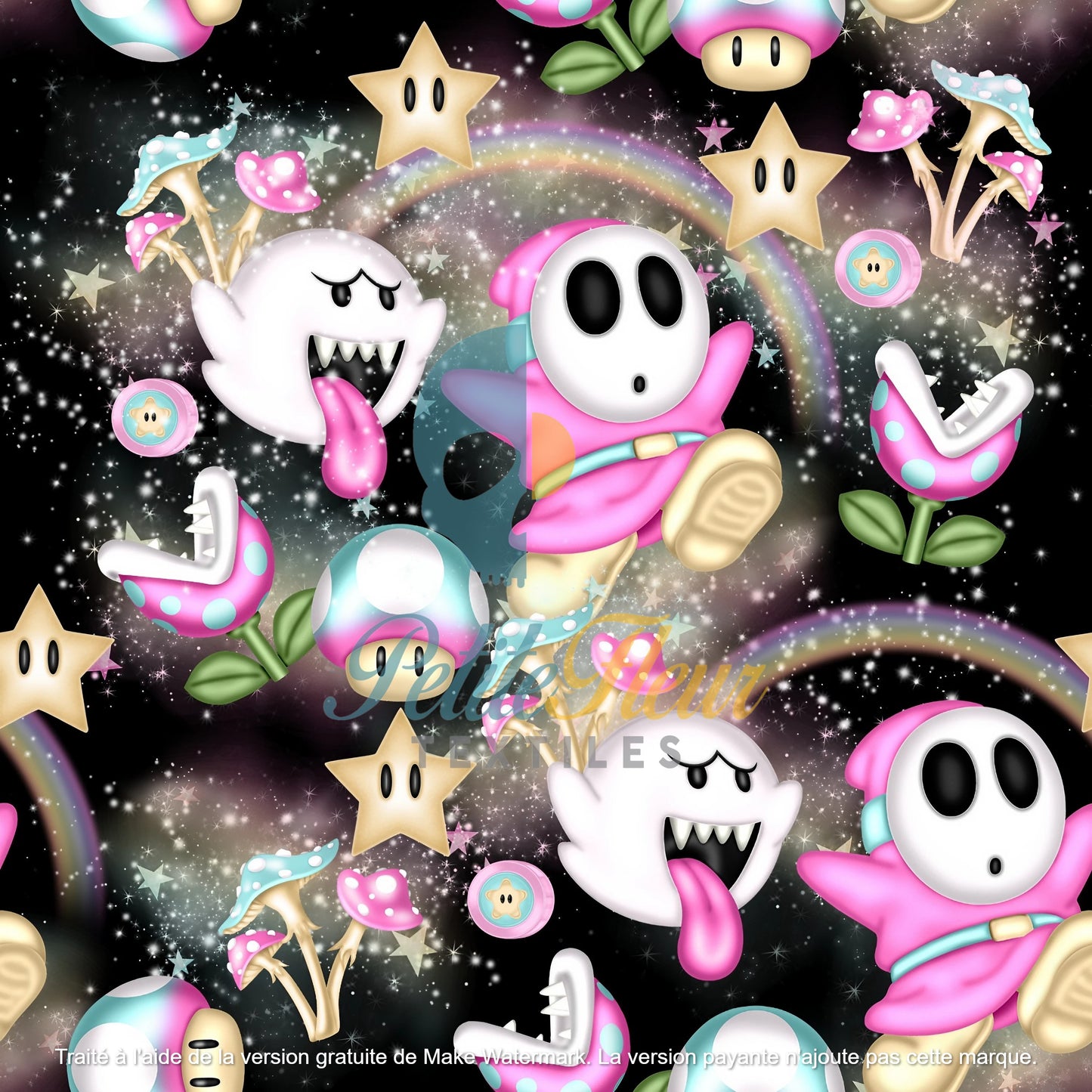 Pink ghost cotton spandex