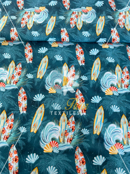 Coton spandex Surf Kawaï