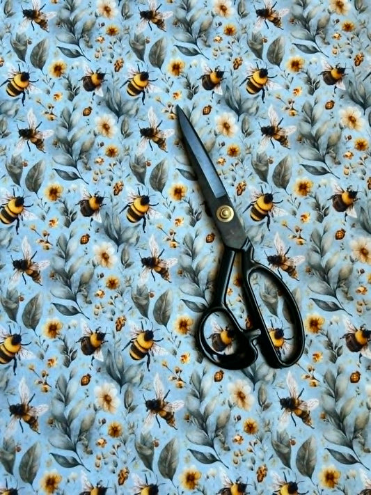 Coton spandex - Abeille aquarelle