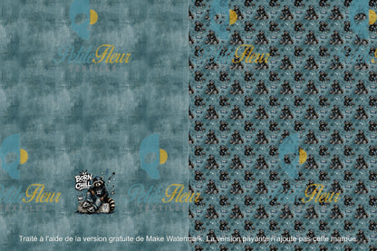 French terry - Born to chill - panneau 150 cm x 100 cm