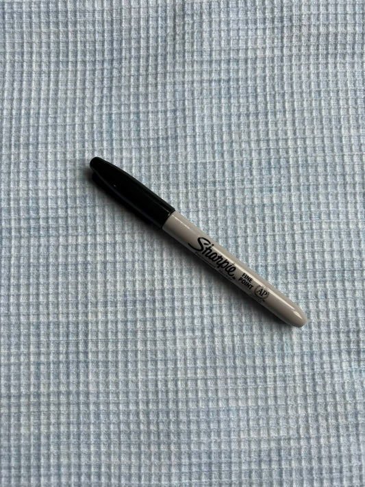 Waffle knit - Effet lin bleu 031