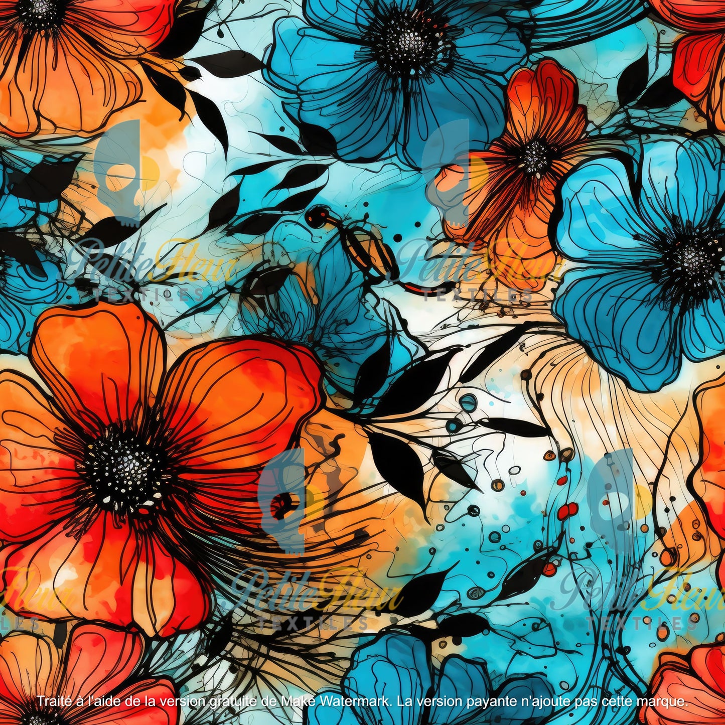 Préco - Fleurs colorées