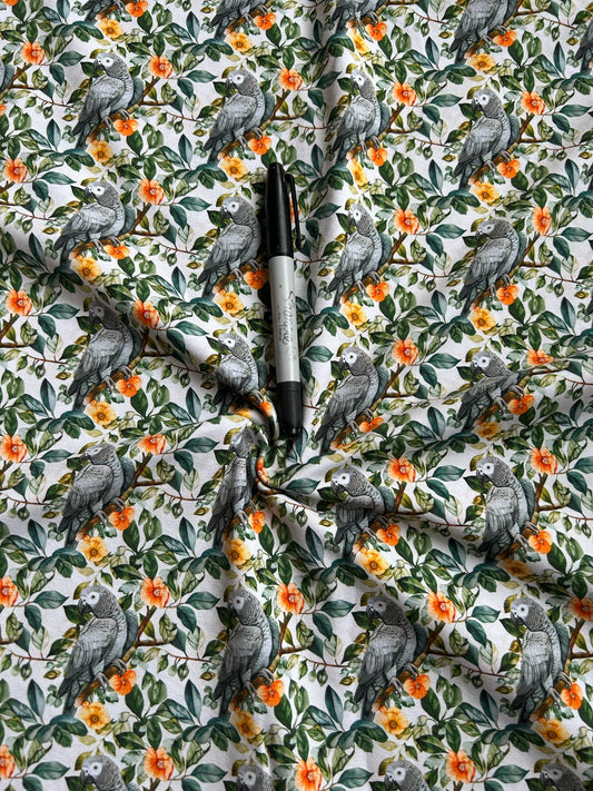 Coton spandex  - Gris d'Afrique