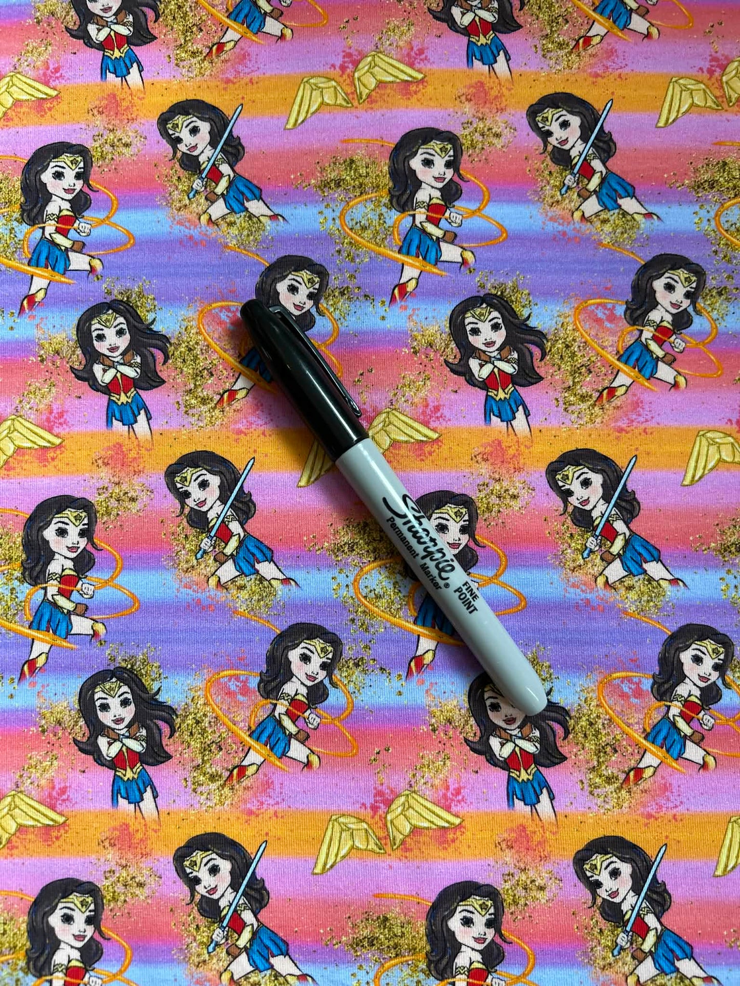 Coton spandex - Héroïne Étoilée (70 cm)