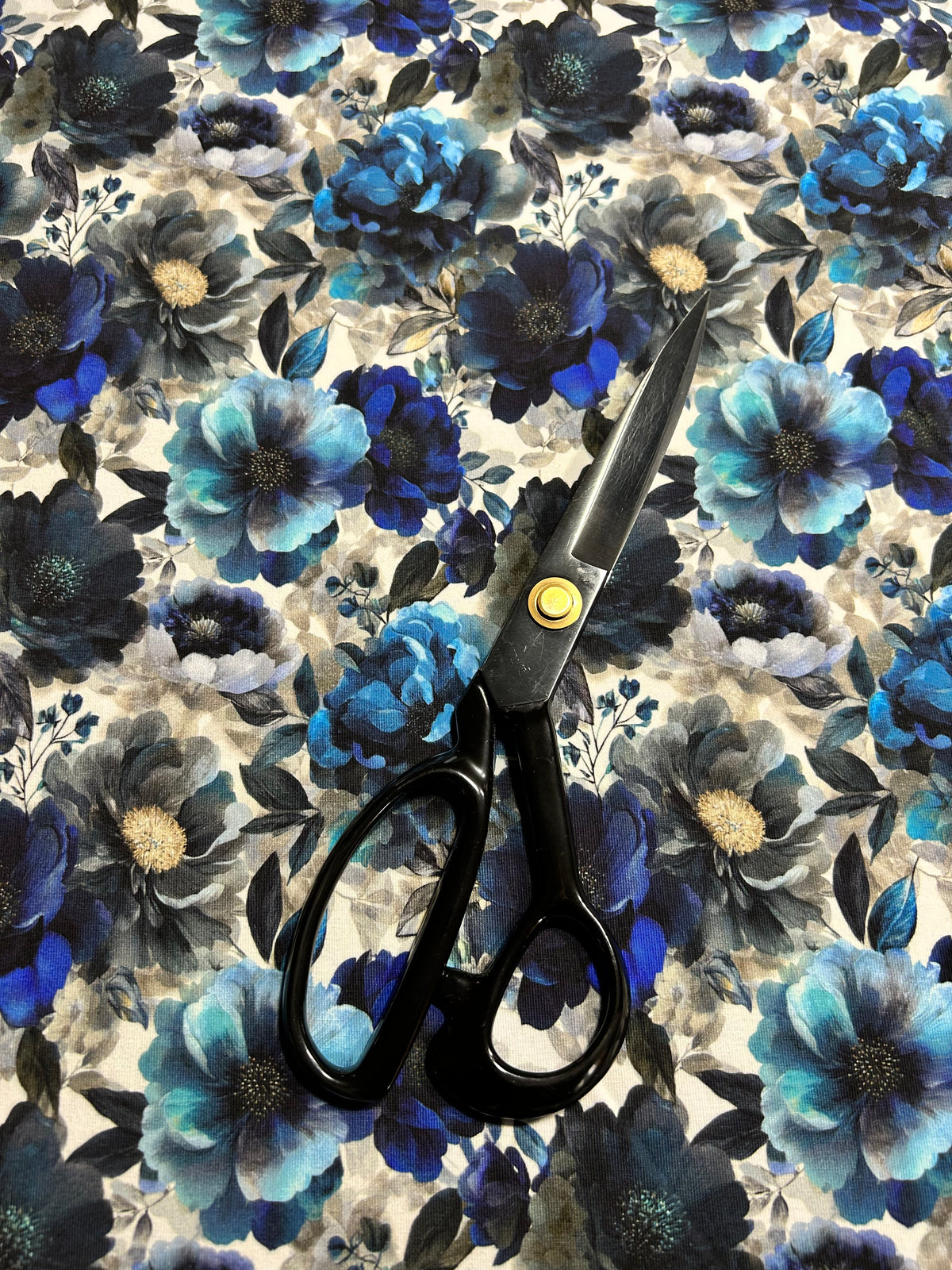 Coton spandex - Bleu passion (coupon de 83 cm)