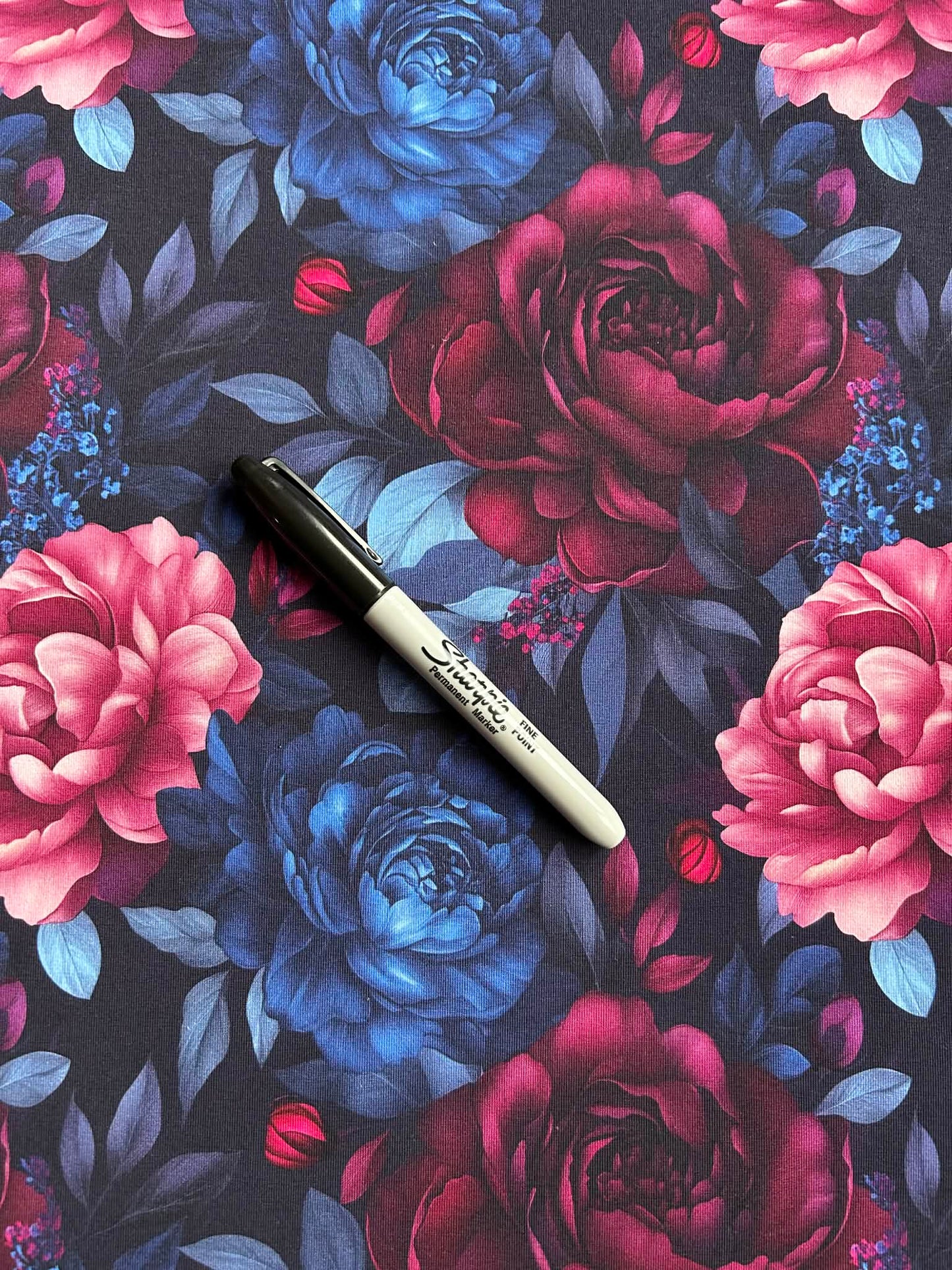 Coton spandex - Jardin des ombres (gros format)