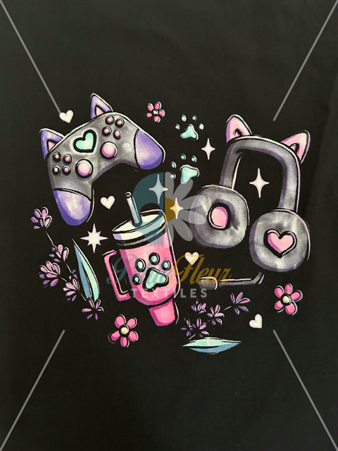 Panneau enfant Kitty Gamer