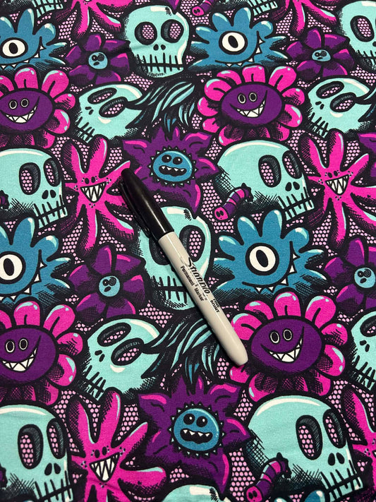 Brushed French Terry Dino biker