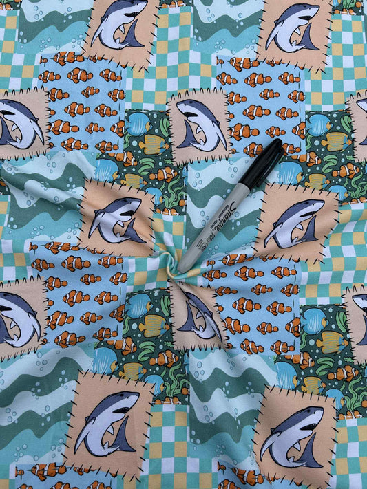 French Terry - Océan Patchwork