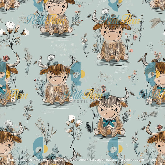 Préco - Petite Highland en bleu