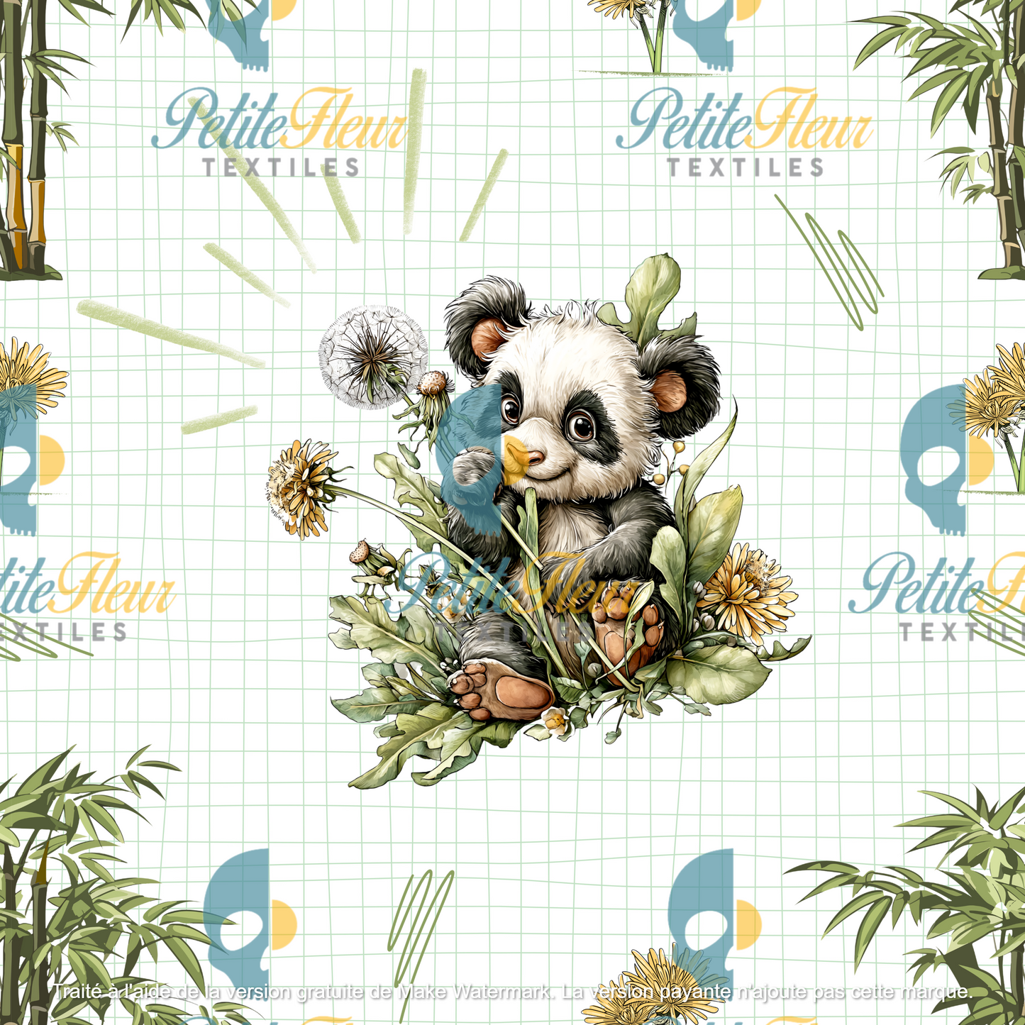 Préco - Petit panda (carreaux)