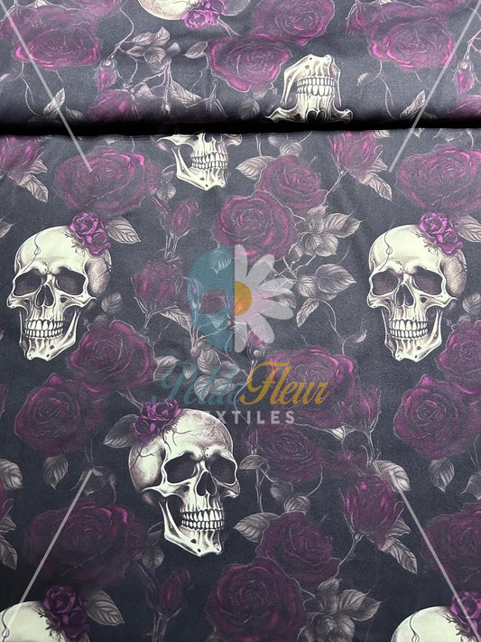 DBP skull & purple roses