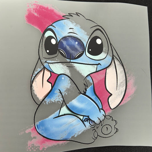 Dude bleu fond rose - 7"