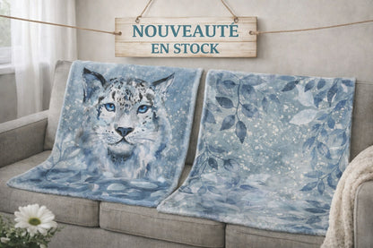 Panneau doudou et son coordonné - Tigre bleu