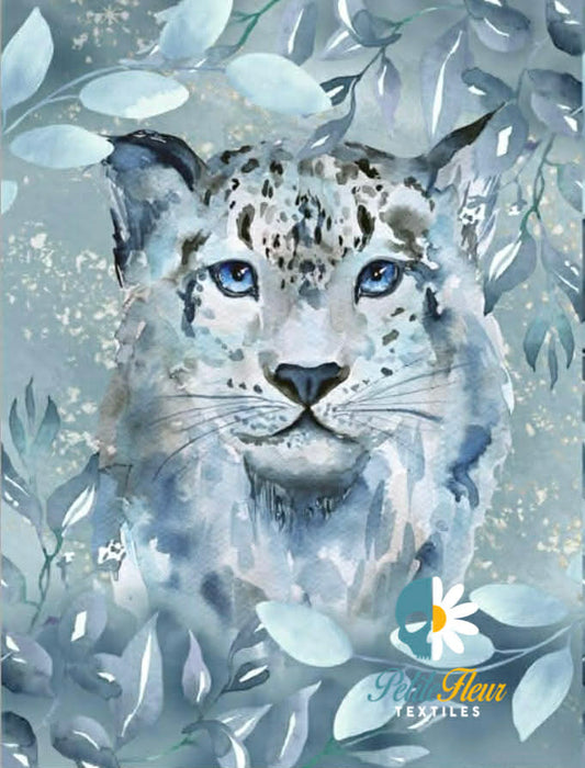 Panneau doudou et son coordonné - Tigre bleu