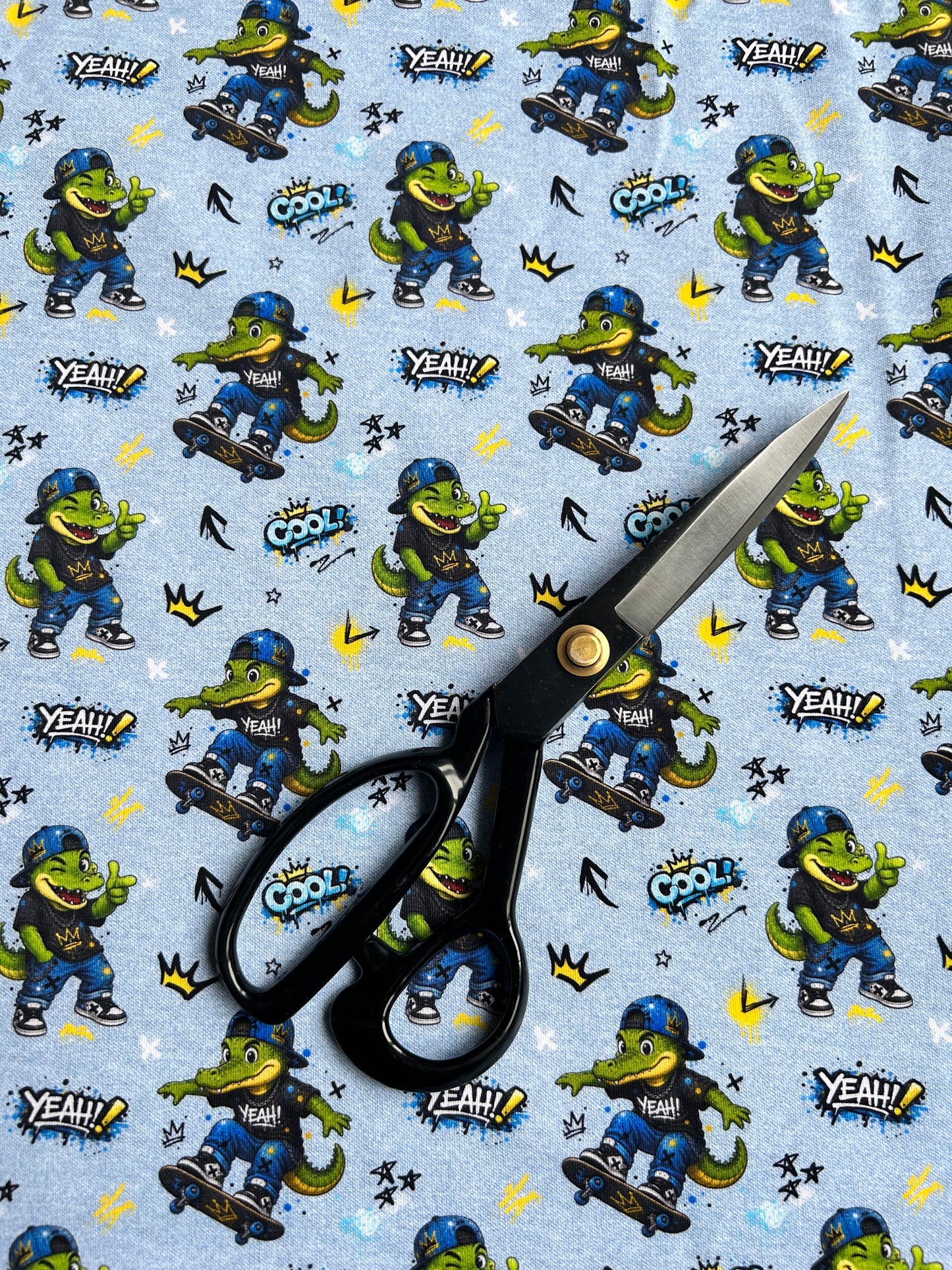 Brushed French Terry Dino biker
