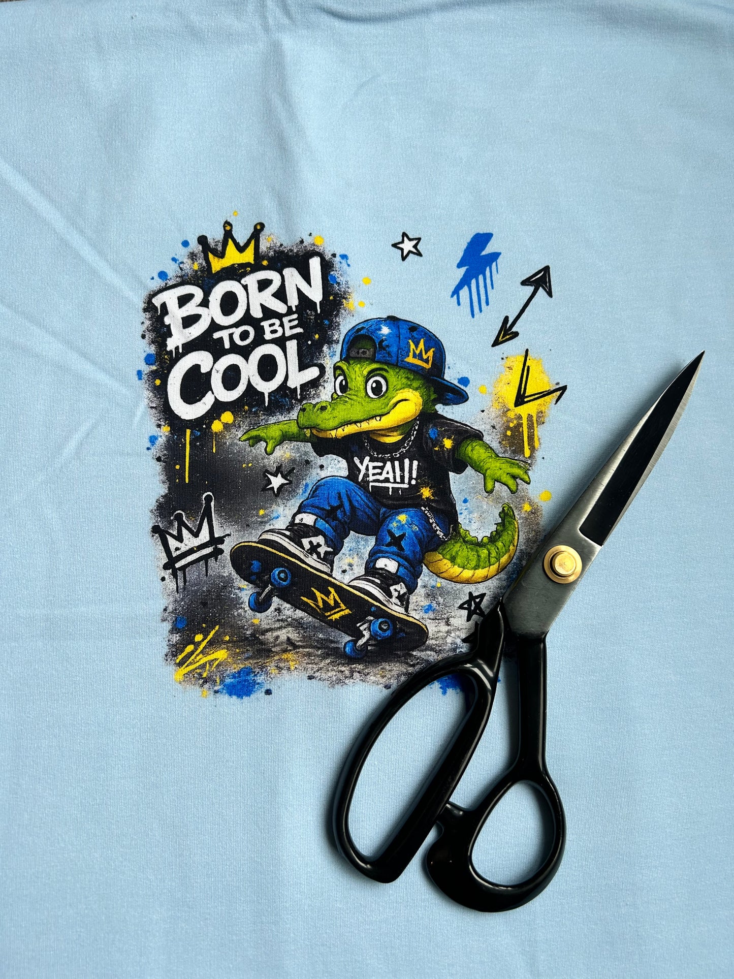 Brushed French Terry Dino biker