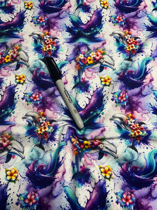 Coton spandex - Dauphins Bohèmes